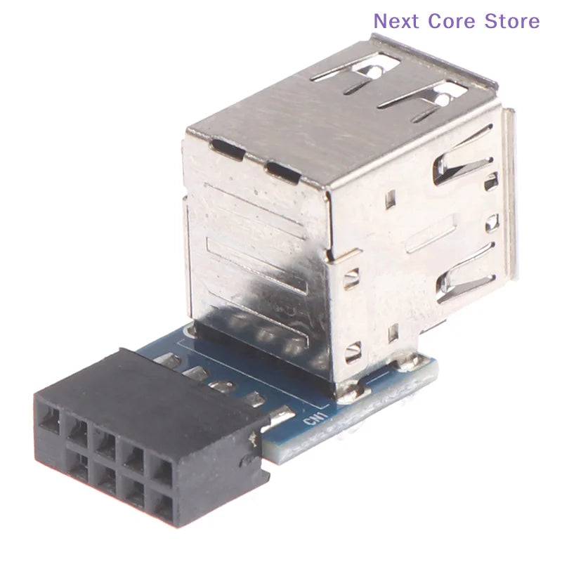 9-Pin Motherboard to Dual USB 2.0 Female Header Adapter USB Header Adapter HIP
