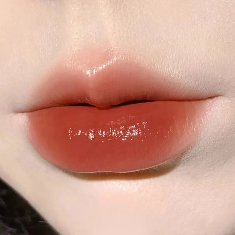 New Jelly Mirror Lip Glaze Transparent Water Glossy Lipgloss Mocha Brown Liquid Lipstick Moisturizing Lasting Red Lip Tint Stain HIP 04