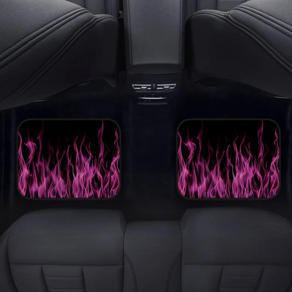 4-Piece Non-Slip Car Floor Mats – Pink Purple Flame Pattern Car Floor Mats HIP