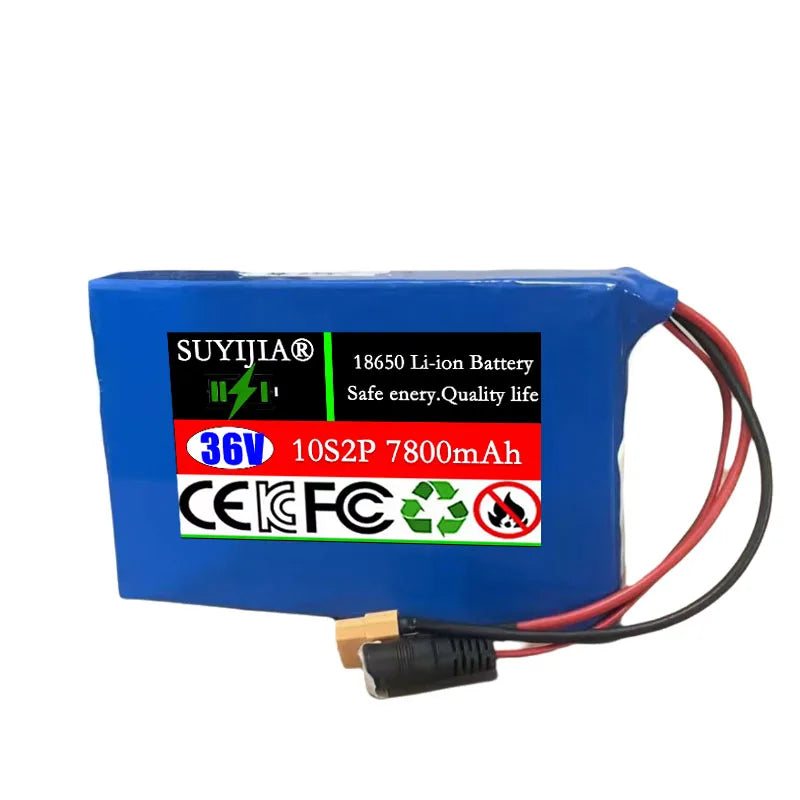 36V 7800mAh Li-Ion Battery Pack 10S2P 18650 BMS E-Scooter Li-Ion Battery Pack HIP