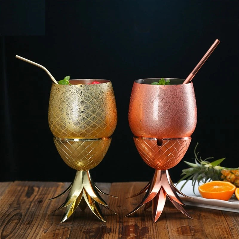 Pineapple Moscow Mule Stainless Steel Mug 400–900ml Cocktail Tumbler Mug HIP