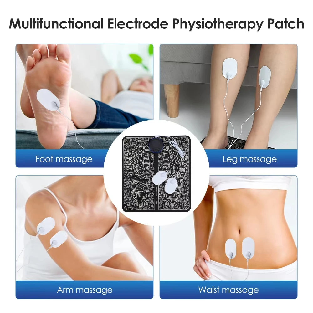 CAMMUO EMS Foot Massage Pad – 8 Modes, Portable & Foldable EMS Foot Massager HIP