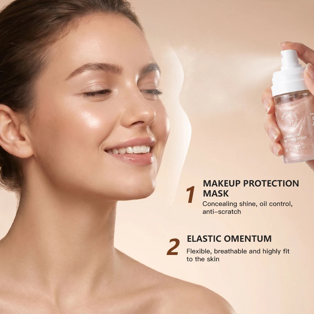 Luminous Setting Spray Dewy Plump Looking Skin Lasting Hydration Blends Seamlessly Natural Finish Daily Face Makeup Cosmetics HIP