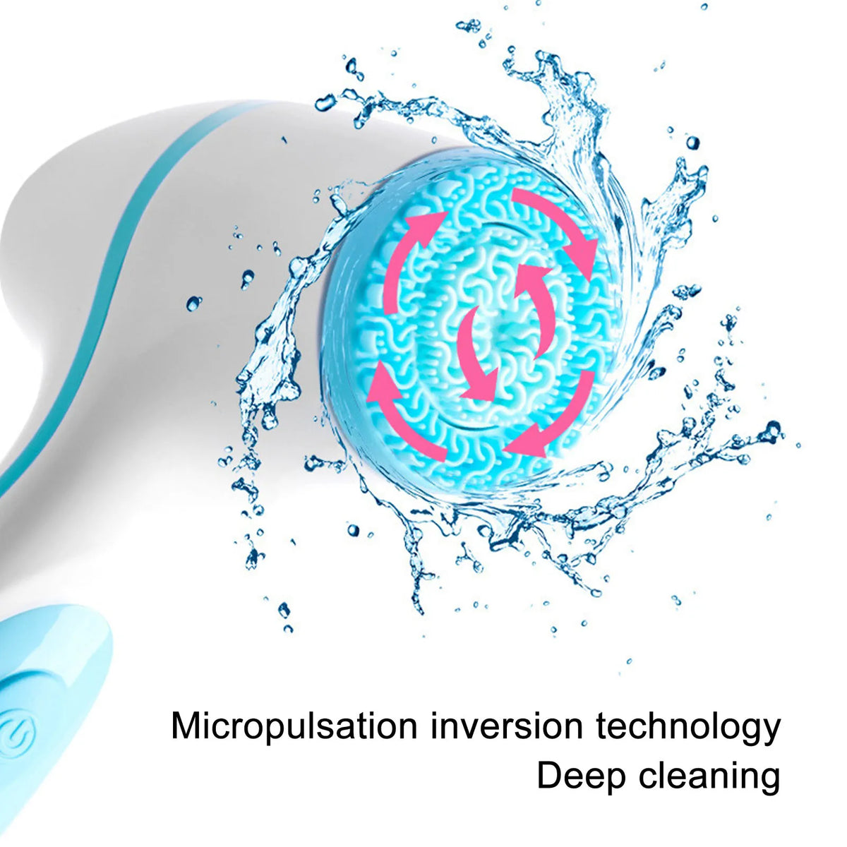 Facial Electric Cleaner Rechargeable Silicone Massage Cleansing Face Brush with Heads HIP