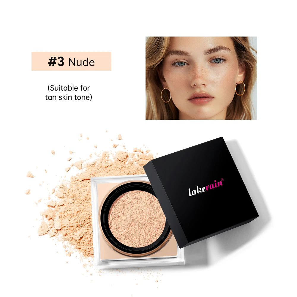 Loose Baking and Setting Powder Cosmetics Long Lasting Oil Control Natural Face Matte Waterproof BrighTening Loose Powder HIP 3Nude