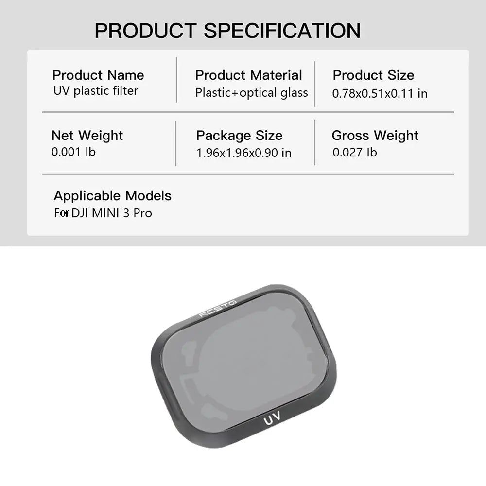 CPL Lens Filter for DJI Mini 3 Pro – Optical Glass Polarizer Drone Lens Filter HIP