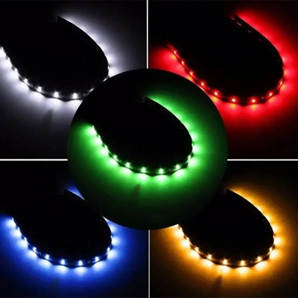 1Pair LED strip SMD3528 Waterproof Flexible 30CM Red Green Blue White Warm white Super bright car Styling decor stickers lamp HIP