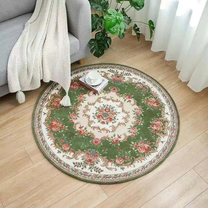 Vintage Persian Round Area Rug – Bohemian Ethnic Bedroom Carpet Round Area Rug HIP 3 40X40CM