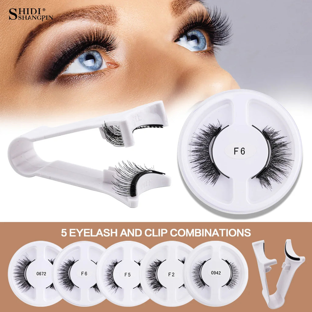 5pairs Magnetic Eyelashes Handmade 3D Natural Magnetic False Eyelashes Reusable Magnetic Eyelashes Tweezers Set Lashes Extension HIP