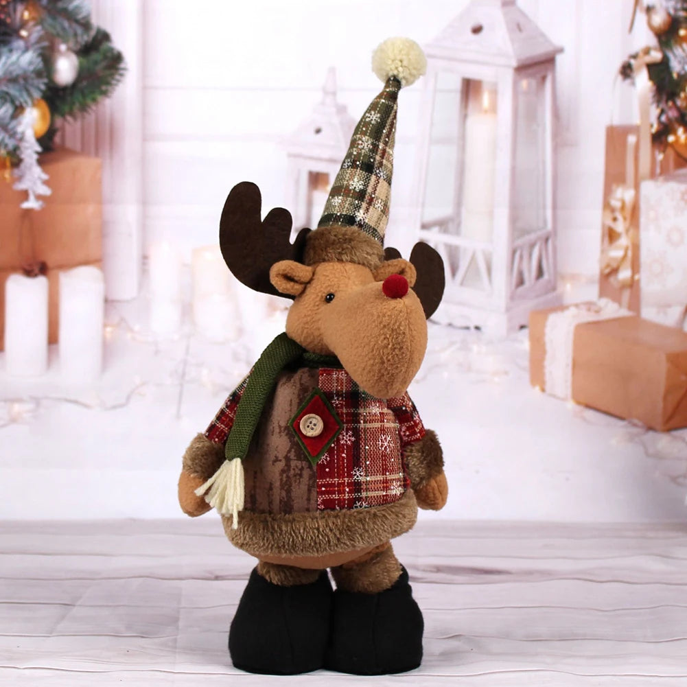 New Big Santa Claus Snowman Elk Doll Children Xmas Gift Christmas Tree Decorations Home Wedding Party Supplies Plush Ornaments HIP