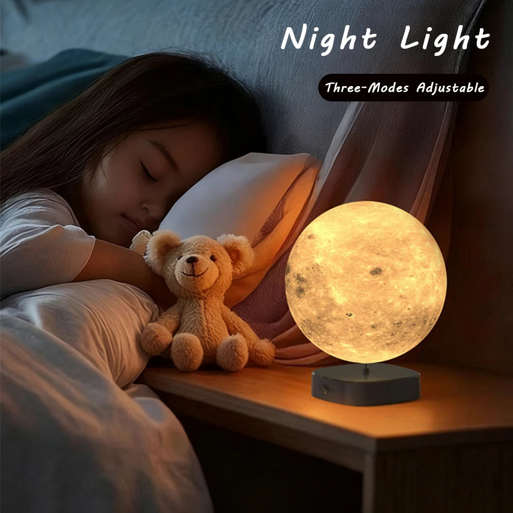 1Pc 15cm Moon Lamp LED Night Light Battery Powered with Stand Starry Lamp Bedroom Decor Night Lights Kids Gift Moon Lamp HIP