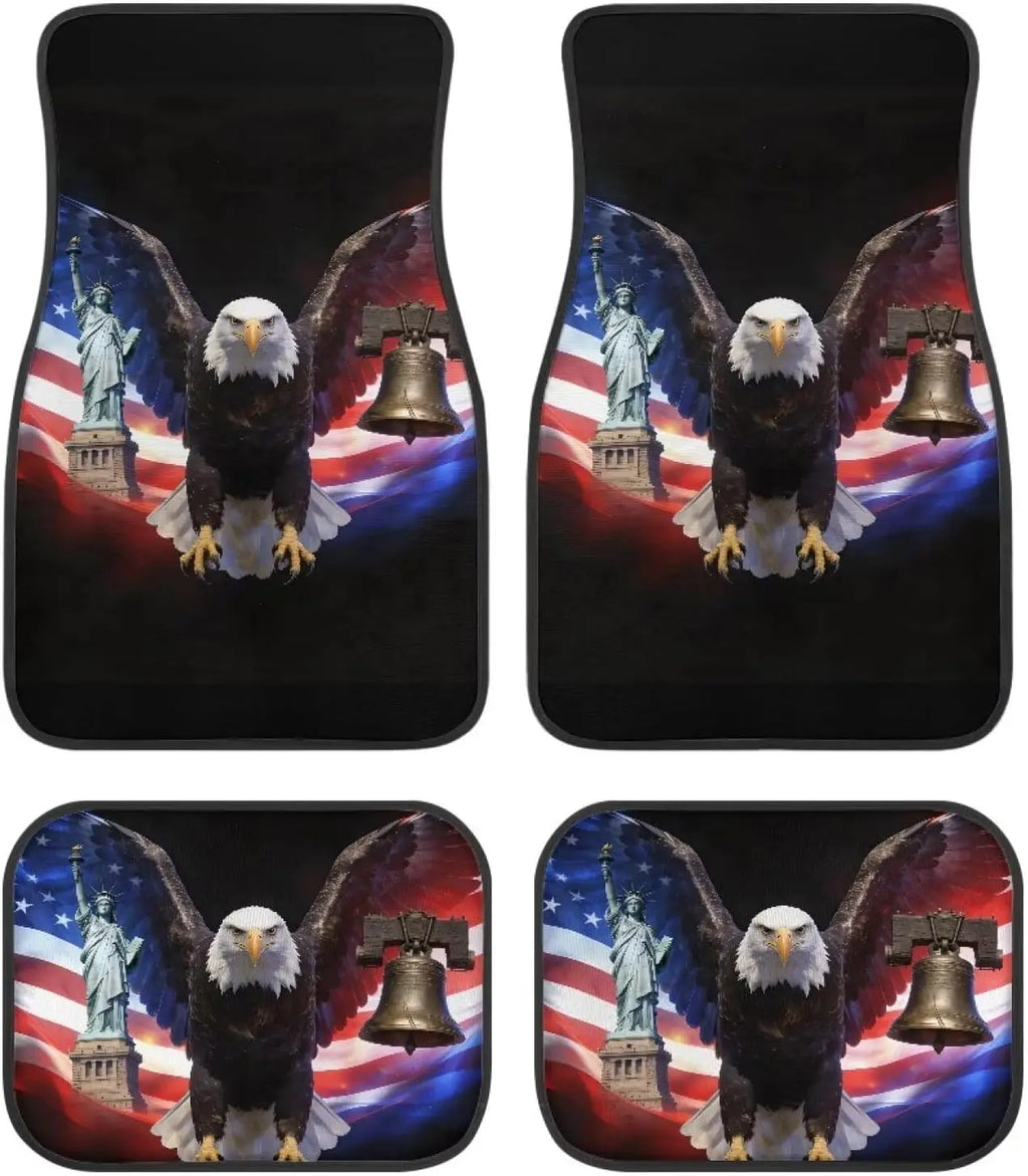USA 250th Anniversary Patriotic Car Floor Mats – Set of 4 Car Floor Mats HIP
