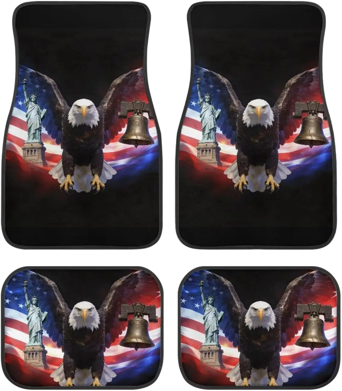 USA 250th Anniversary Patriotic Car Floor Mats – Set of 4 Car Floor Mats HIP