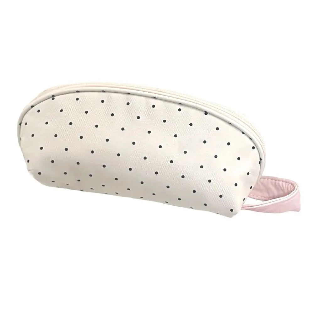 Polka Dot Shell Pencil Case – Large Canvas Pen Bag Canvas Pencil Case HIP