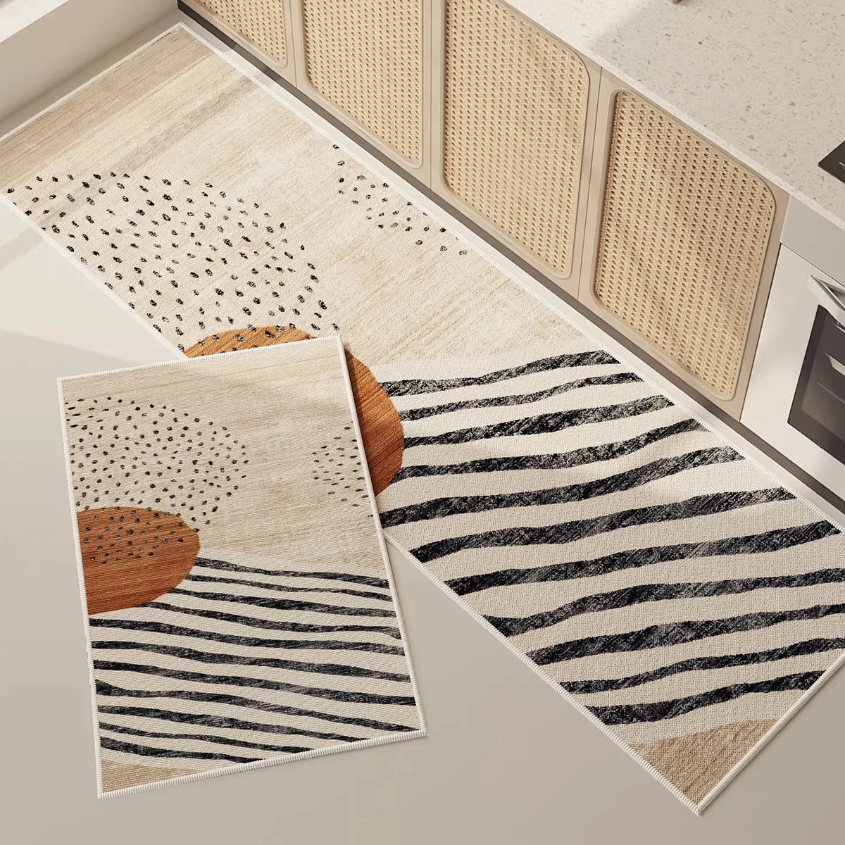 Soft Loop Fleece Kitchen Floor Mat – Stain-Resistant Rug Loop Fleece Floor Mat HIP GU5659-QD 1pc 40x120cm