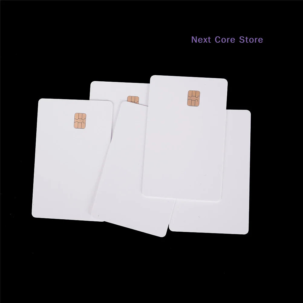 5-Pack SLE4442 Chip Blank White Contact Smart Cards ISO PVC Blank Smart Cards HIP