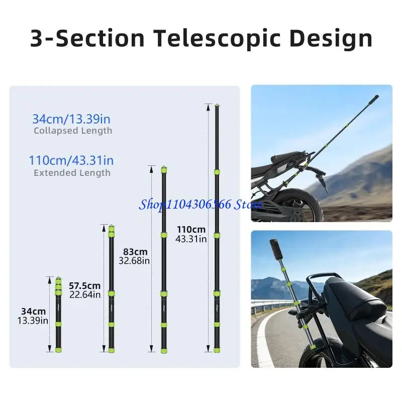 Adjustable Motorcycle Camera Extension Rod 50–110cm Camera Extension Rod HIP