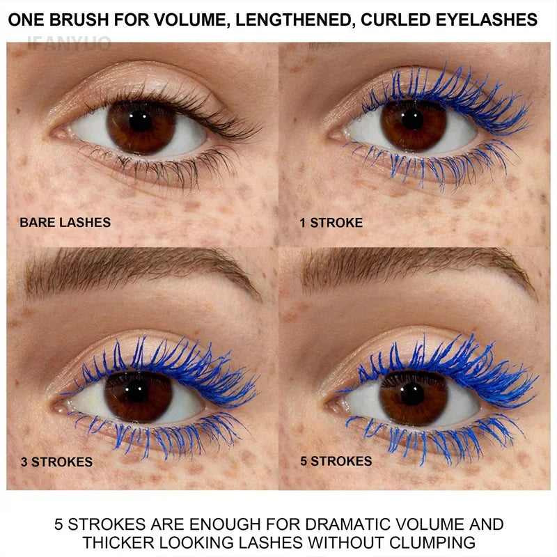 Pink Brown Eyelashes Mascara Colorful Stage Makeup Colored Mascara Cream Blue Green Lasting Waterproof Mascara Curling Eyelashes HIP