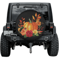 Halloween Pumpkin Floral Spare Tire Cover – No Camera Hole Spare Tire Cover HIP Blue 14in