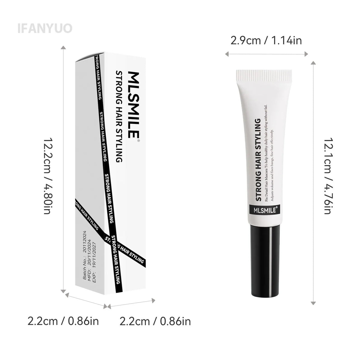 Portable Broken Hair Styling Gel Transparent Hair Shaping Wax Cream Smoothing Finishing Stick Mascara Brush Not Greasy Hair Care HIP