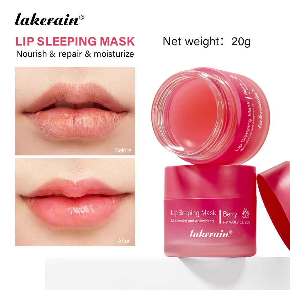 20g Moisturizing Lip Mask Night Sleeping Lips Care Maintenance Fades Lip Lines Relieves Lipitis Lip Care Products HIP