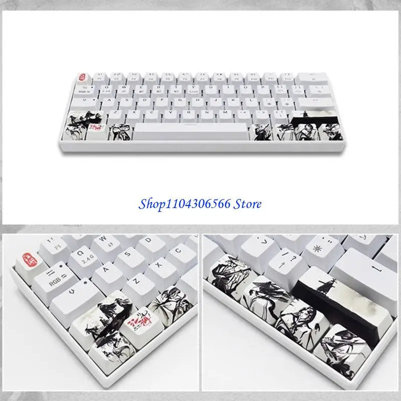 CMYK Dye Sublimation PBT Keycaps – 10 PCS OEM Profile MX Mechanical Keyboard Keycaps HIP
