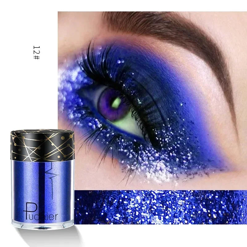 New Glitter Eye Shadow Professional Makeup Monochrome Shining Eyeshadow Sequins Universal Party Cosmetic HIP 12