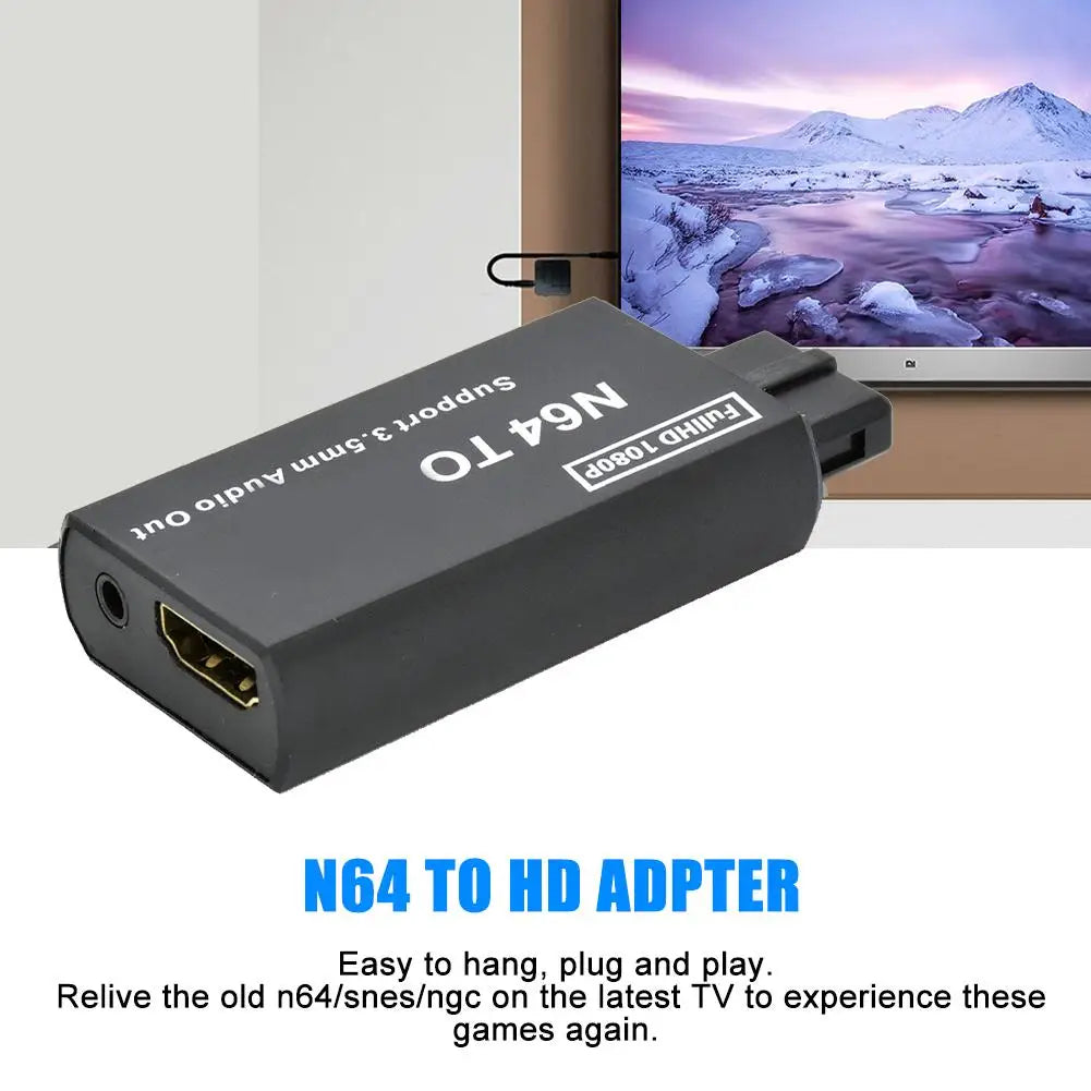 N64 / SNES / GameCube to HDMI Adapter – 1080P Plug & Play HDMI Video Adapter HIP