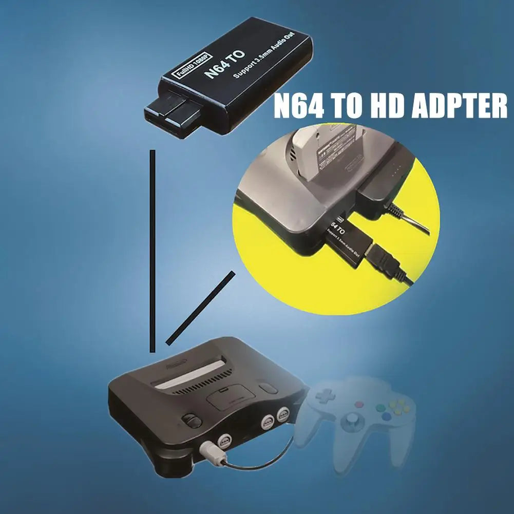 N64 / SNES / GameCube to HDMI Adapter – 1080P Plug & Play HDMI Video Adapter HIP