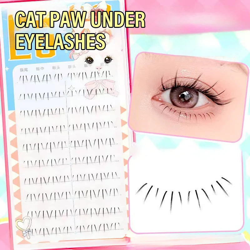 Large Capacity Segmented Lashes Transparent Black Band Sunflower False Eyelashes Natural Soft Fairy Style for Effortless Volume HIP 02