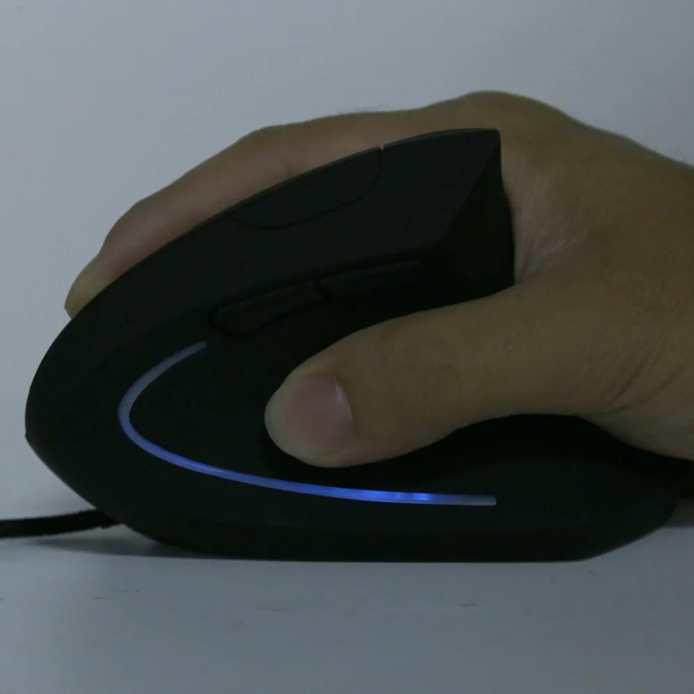 Ergonomic Vertical USB Wired Mouse – Adjustable DPI | Colorful Ergonomic Wired Mouse HIP
