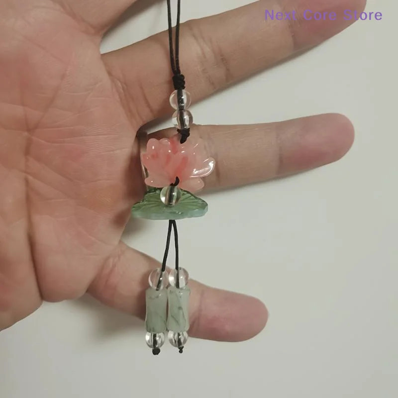 Lotus Flower Beaded Keychain – Phone Charm & Bag Pendant | HIP Beaded Keychain Charm HIP