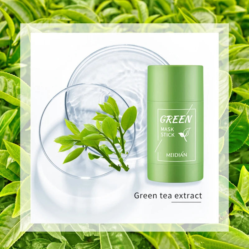 40g Cleansing Green Tea Bar Mask Cleansing Mud Bar Mask Oil Control Anti Acne Eggplant Skin Care Whitening Shrinkage Pore Acne HIP