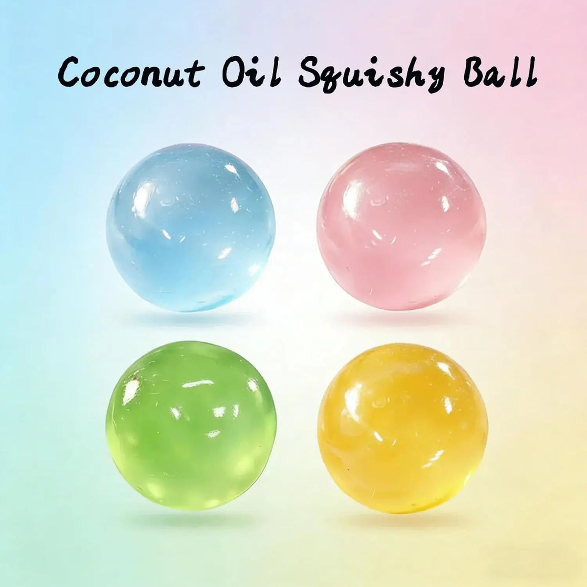 Maltose Mochi Squishy Fidget Toy – Soft Transparent Ball Squishy Fidget Toy HIP