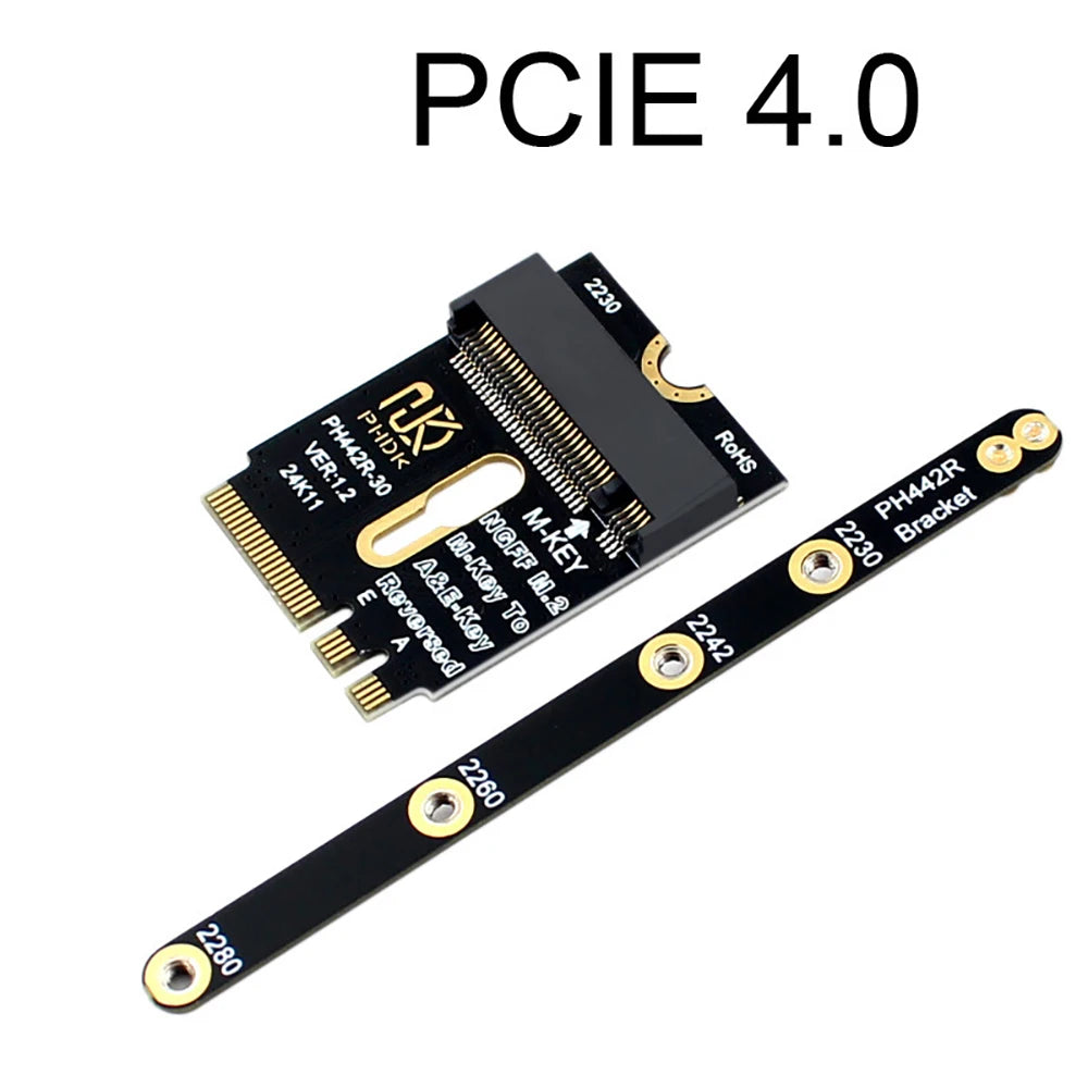 M.2 A+E to M-Key NVMe SSD Adapter Card – PCIe 4.0 NVMe SSD Adapter Card HIP