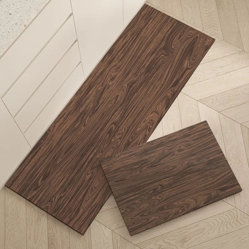 Waterproof Non-Slip PVC Kitchen Rug – Wood Grain Floor Mat Kitchen Floor Mat HIP YM4563-P 1pc 80x160cm