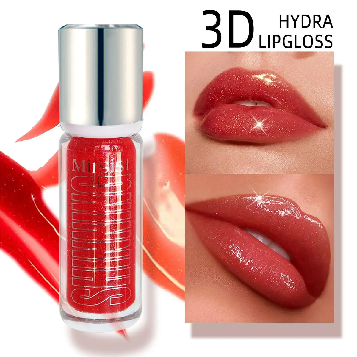 Mirsist 6-Color Shimmer Lip Gloss Set – Hydrating & Waterproof Shimmer Lip Gloss Set HIP