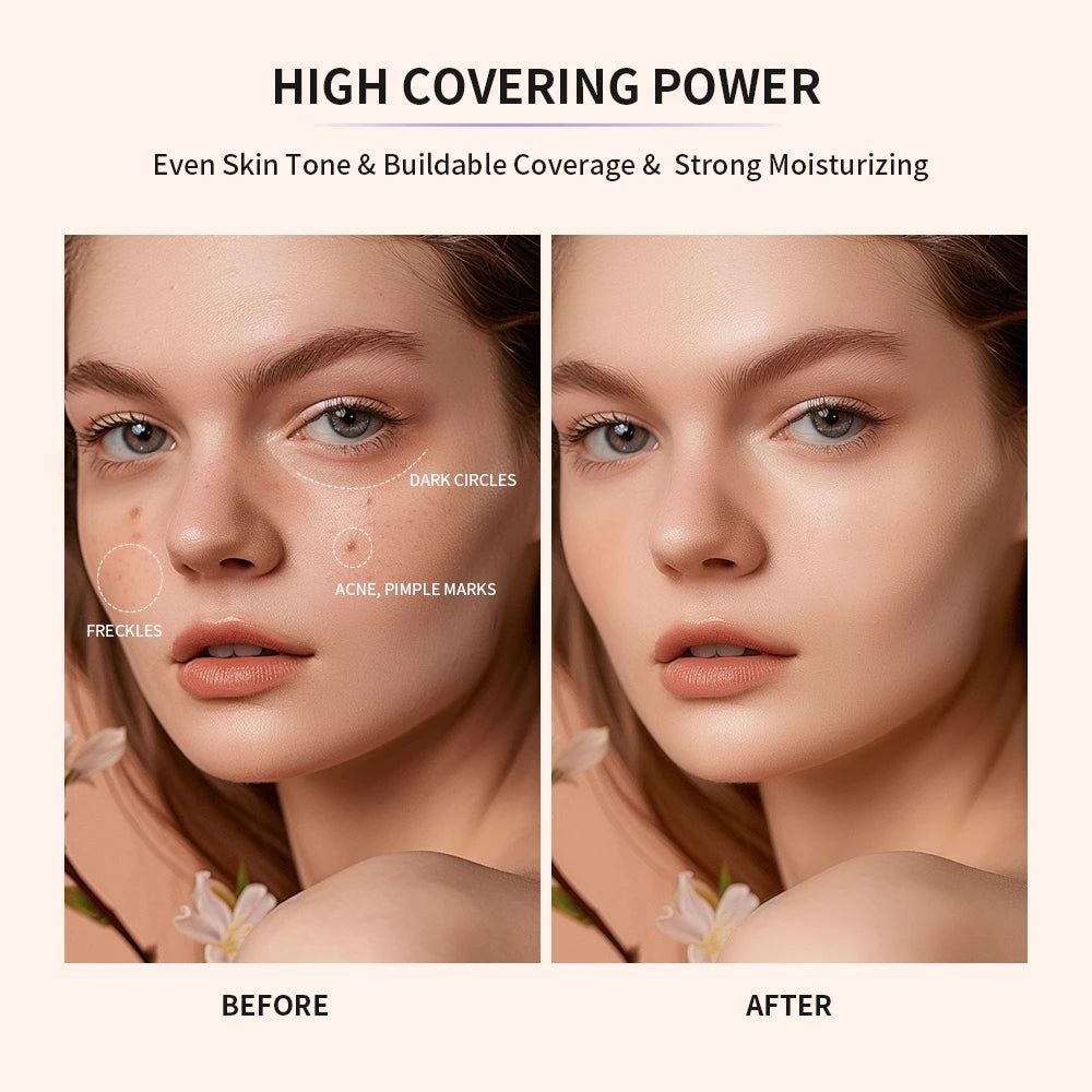 High Coverage CC cream Foundation Tinted Hydrator Matte Finish Light Oil-Free Moisturizing Makeup Hyaluronic Acid Sheer HIP