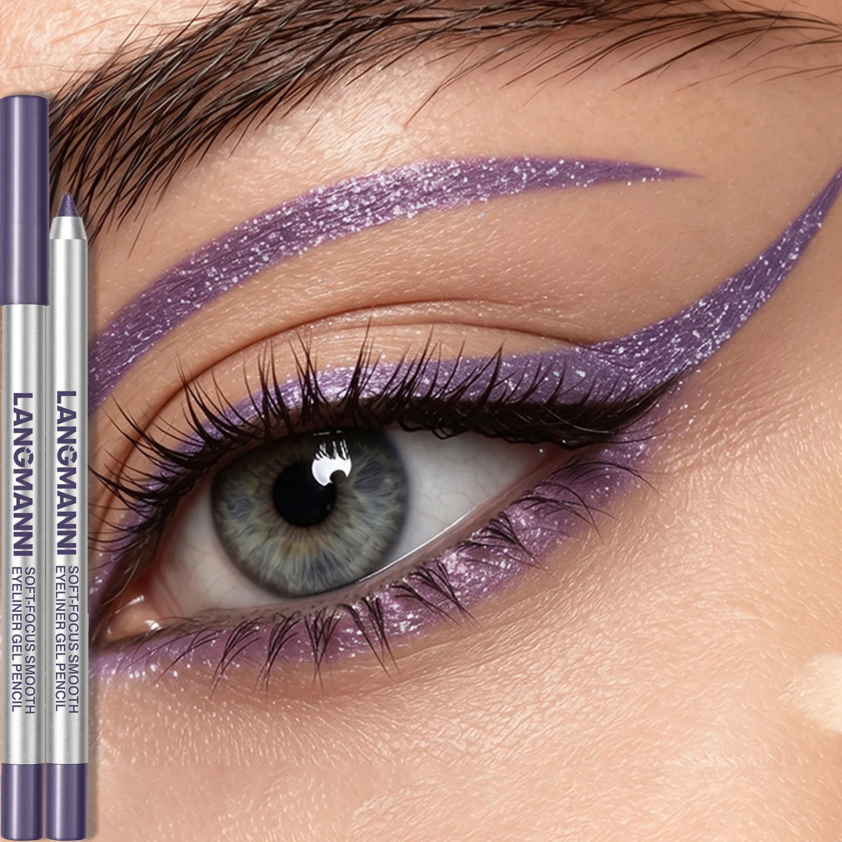 Pearlescent Eyeliner Gel Pencil Waterproof Lasting Smooth Glitter Eye Liner Makeup For Upper Lower Lash Line Eyeshadow Stick HIP 09-1Pc