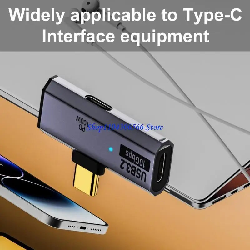 2-in-1 USB-C OTG Adapter – 100W Fast Charging & 10Gbps USB-C OTG Adapter HIP