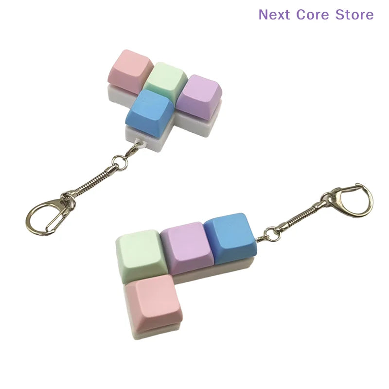 Macaron Keyboard Keychain – Mini Fidget Toy Pendant Novelty Keychain Toy HIP