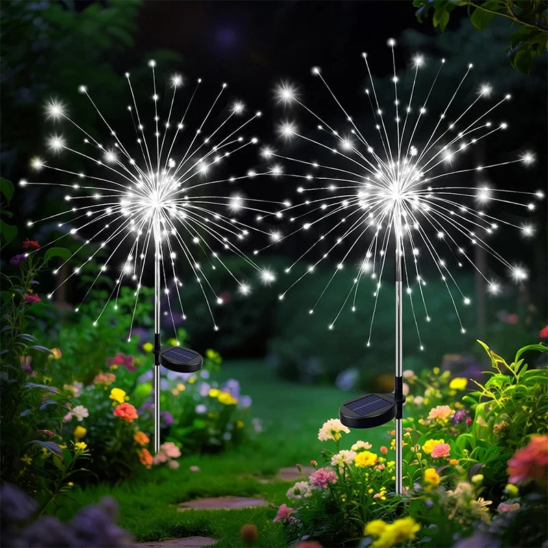 420 LED Solar Firework Garden Lights – Outdoor Waterproof Fairy Solar Garden Lights HIP WHITE 420LED-1pcs