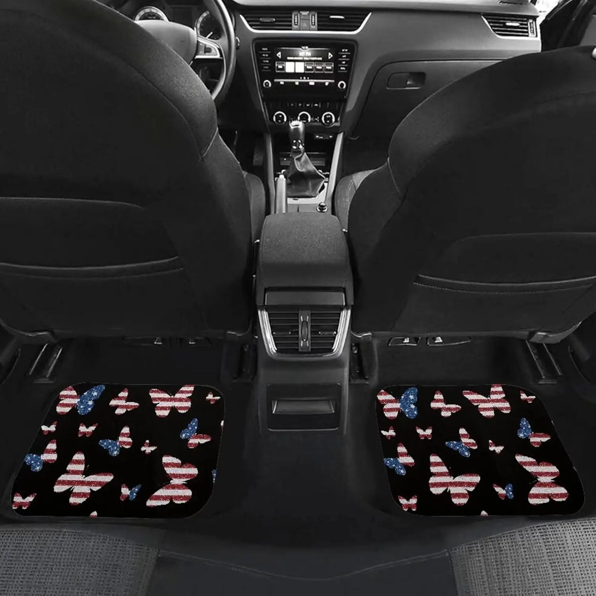 USA Flag Butterfly Car Floor Mats – 4-Piece Set | HIP Car Floor Mats HIP