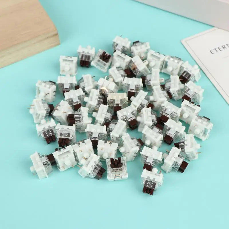 50-Pack 3-Pin Tactile Keyboard Switches – Dustproof Clicker Keyboard Switches HIP Coffee