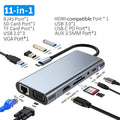 11-in-1 USB-C Docking Station – 4K HDMI, PD 87W, USB 3.0 USB-C Docking Station HIP 11-IN-1 HDMI 100Mbps