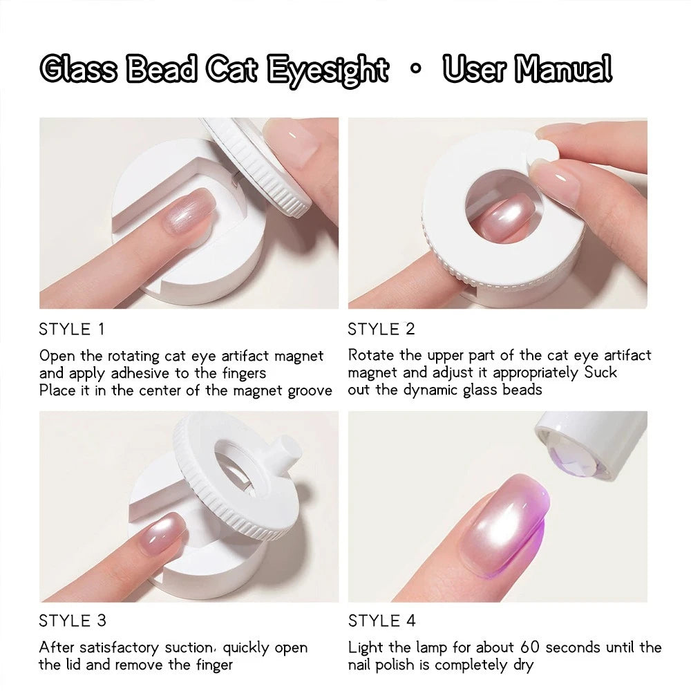 Automatic Rotating Nail Art bead Suction Device For Beginner Cat Eye Nails Magnetic With Super Strong Magnets and Wide Beam Kit HIP