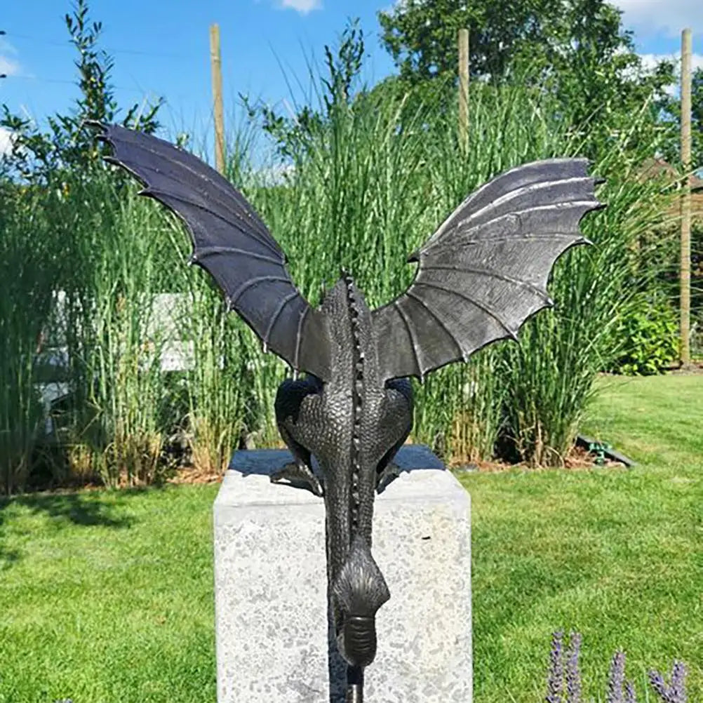 Garden Dragon Statue Fountain Dragon Ornament Resin Water Feature Sculpture for Home Garden Decoration HIP