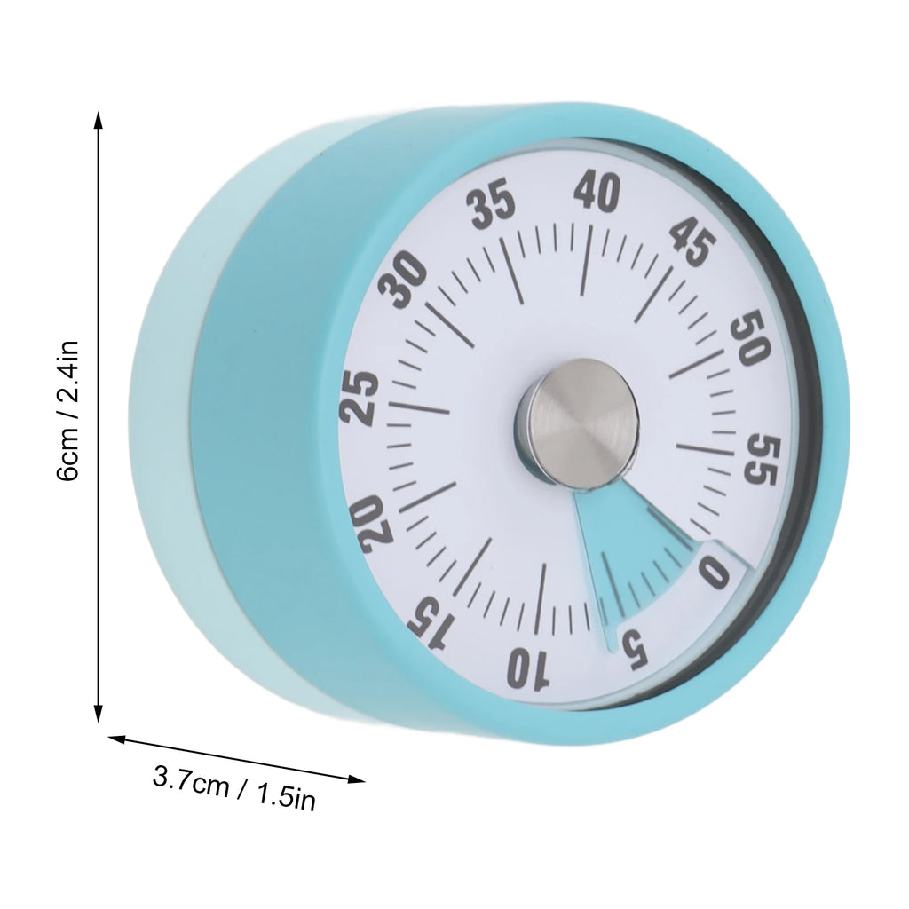 Mechanical Kitchen Timer High Accuracy Stainless Steel Countdown Chef Cooking Timer for Home Study Blue Mechanical Kitchen Timer HIP