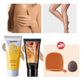 4Pcs Leg Foundation Set Leg Effect Waterproof Body Makeup Lotion With Glove Sponge Cover Tattoo Scars Varicose Veins Makeup HIP 2Medium Tan