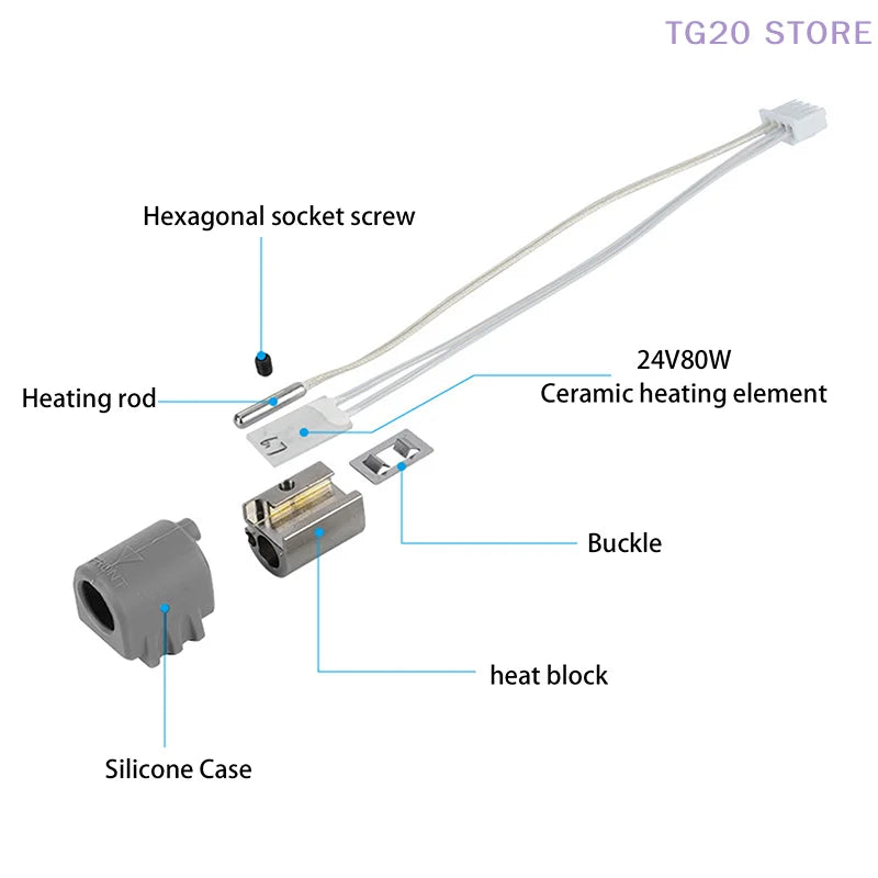 Anycubic Kobra 3 Max Hotend Assembly Replacement Kit 3D Printer Hotend Kit HIP